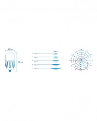 BLED-107 ATMOSS Lámpara LED A100 E27 45W 5000K 4300LM