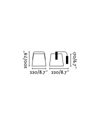 29844 Aplique de pared negro y madera modelo Stood Faro Barcelona