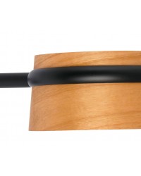 29566 Aplique de pared articulado negro y madera Loop de Faro Barcelona