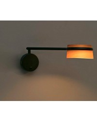 29566 Aplique de pared articulado negro y madera Loop de Faro Barcelona