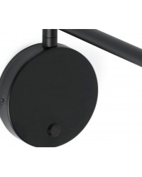 29566 Aplique de pared articulado negro y madera Loop de Faro Barcelona