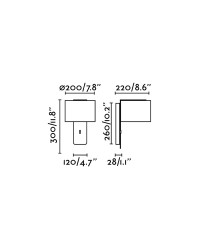 64303 Aplique de pared negro Fold Faro Barcerlona
