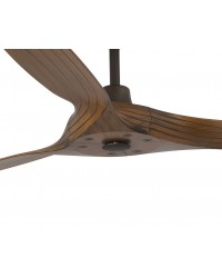 33511WP Ventilador de techo sin luz Smart Fan cuerpo marrón y palas ABS madera nogal DC Morea de Faro Barcelona