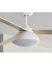 33522WP Ventilador de techo con luz led dimable Smart Fan Blanco modelo Rodas Faro Barcelona