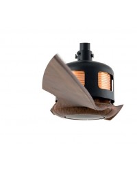 33451 Ventilador de techo sin luz negro y tres palas nogal DC modelo Copper de Faro Barcelona