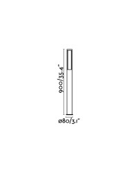 75606 Faro Barcelona Baliza Logar-2 Gris oscuro LED