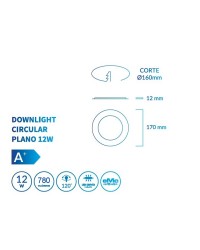 DOW-220 ATMOSS Donwlight Circular Plano LED 12W 4200K