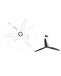 33394D Ventilador de techo sin luz cromo y transparente 3 palas DC Decofan de Faro Barcelona
