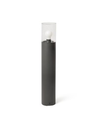 71749 Faro Barcelona Baliza Kila Gris Oscuro Cristal Transparente 70cm