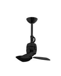 33525 ventilador de techo sin luz cuerpo negro y 3 palas nogal oscuro modelo Vedra Faro Barcelona