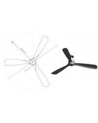 33505DC Ventilador de techo con luz extra grande cuerpo níquel y 3 palas pino motor DC modelo Lantau de Faro Barcelona