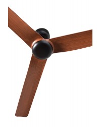 33817 Ventilador de techo sin luz negro y 3 palas color madera motor DC modelo Punt Faro Barcelona