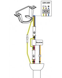 3R512 Receptor para el ventilador de techo modelo winche y Thphoon de Faro Barcelona