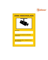 CCTV-ADH Golmar Placa Zona Videovigilada Adhesiva