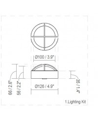 33428-10 Ventilador de techo con luz oro viejo y 3 palas nogal oscuro modelo justfan Faroo Barcelona