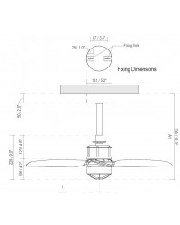 33423-10 Ventilador de techo con luz cobre y 3 palas nogal modelo mini justfan Faro Barcelona