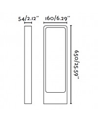 75520 Faro Barcelona Baliza Das Gris Oscuro Led 8W 3000K 65cm