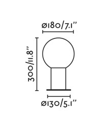74433S-01 Faro Lámpara Sobremuro Moon Gris Oscuro 30cm