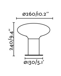 74433S-03 Faro Lámpara Sobremuro Blubs Gris Oscuro 24cm