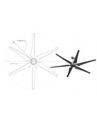 33512A-1 Ventilador de techo con luz DC Blanco modelo Cies de Faro Barcelona