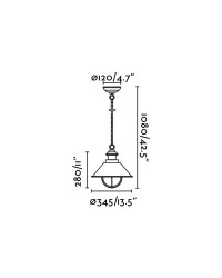 71139 Faro Lámpara Colgante Náutica-G Marrón Oxido