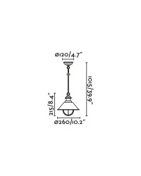 71106 Faro Lámpara Colgante Náutica-P Blanco-Cobre