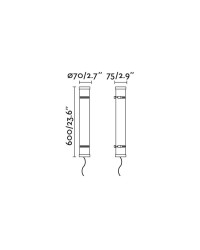 75750 Faro Aplique SCUBA Cromo 20W 3000K