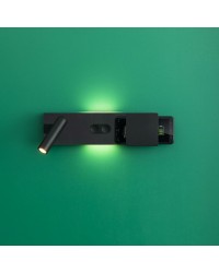 20330 Lámpara aplique con lector negro LED 6W 2700K DIM. modelo Magos de Faro Barcelona