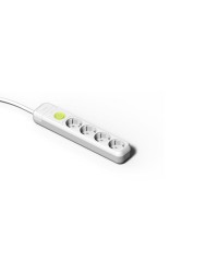 2628 FAMATEL Base 4 Tomas TT C/Cable 1,5M C/INT. Blanco