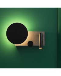 20066 Aplique izquierdo LED con lector negro Klee de Faro Barcelona