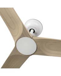 33805 Ventilador de techo pequeño sin luz blanco 3 palas arce modelo Heywood, motor DC de Faro Barcelona