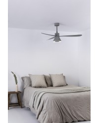 33762-24 Ventilador de techo con luz dimable gris DC modelo Amelia Cone de Faro Barcelona