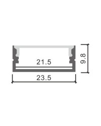 LM3716 LEDME Perfil Aluminio De Superficie Blanco 2M