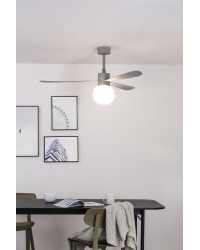 33762-27 Ventilador de techo con luz dimable gris DC modelo Amelia Ball de Faro Barcelona