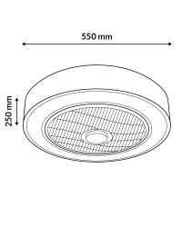 LM8088 Ventilador de techo compacto con luz led blanco de Ledme