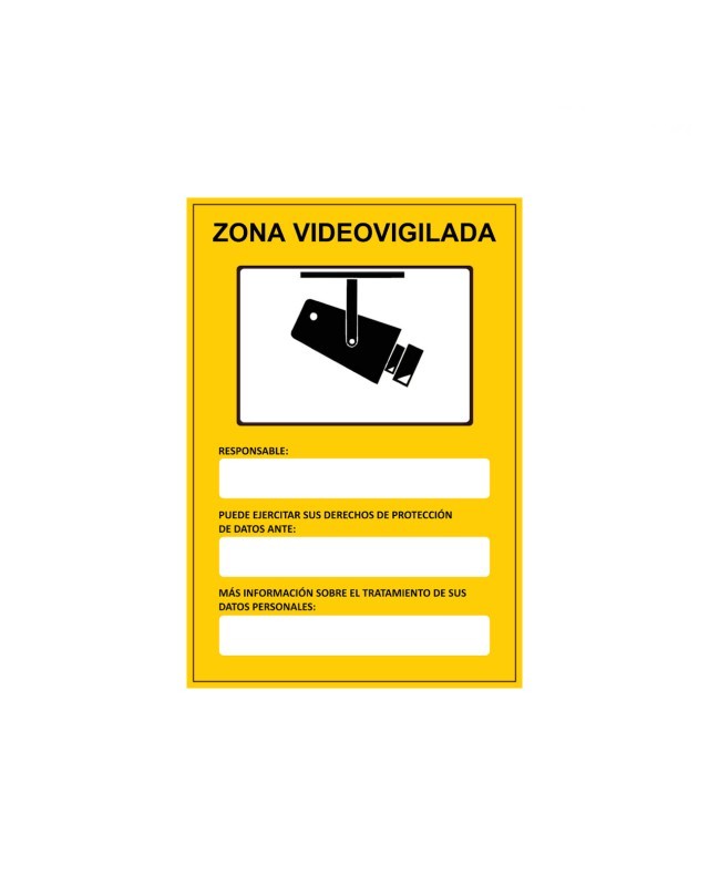 Placa Zona Videovigilada Adhesiva CCTV-ADH Golmar