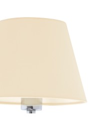 24008-14  Lámpara sobremesa cuerpo cromo y pantalla beige modelo Eterna de Faro
