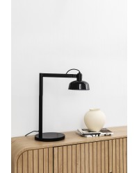 20337-117 Lámpara sobremesa cuerpo negro y pantalla negra modelo Tatawin de Faro Barcelona