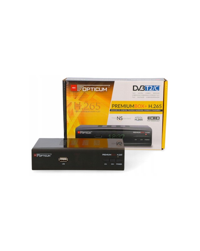 Receptor TDT/Cable HD H.265 con Display de Opticum TDTprofesional