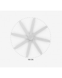 33553A Ventilador de techo con luz extra grande blanco DC Century de Faro Barcelona