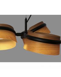 29567 lámpara colgante negro y madera Loop Faro Barcelona