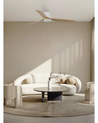 33829 Ventilador de techo sin luz blanco y arce DC modelo Punt de Faro