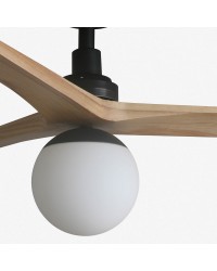 34283-11L Ventilador de techo con luz negro y 3 palas de madera roble DC modelo Klim de Faro