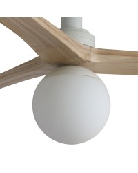 34281-11L Ventilador con luz E27 blanco y 3 palas madera roble DC modelo Klim de Faro
