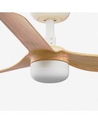 33821-1TW Ventilador de techo con luz blanco DC, 3 palas arce, Ø900mm, modelo mini punt de Faro