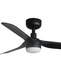 33822-1TW Ventilador de techo con luz negro DC, 3 palas, Ø900mm, modelo mini punt de Faro