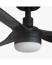 33822-1TW Ventilador de techo con luz negro DC, 3 palas, Ø900mm, modelo mini punt de Faro
