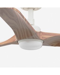 33805-1TW Ventilador de techo  con luz LED CCT blanco 3 palas de madera arce, Ø900mm, motor DC, modelo Heywood, de Faro