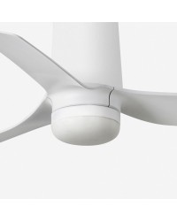 338321S Ventilador de techo con luz blanco, DC,  Ø900mm, modelo Mini punt tub de Faro