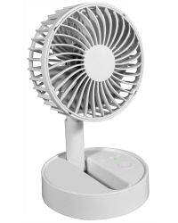 93.046 Mini ventilador de sobremesa blanco recargable y plegable, consumo 4W de Electro DH